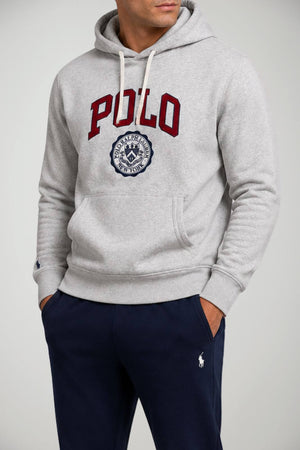 Polo Ralph Lauren Felpa Uomo con cappucccio e maxi logo / Grigio
