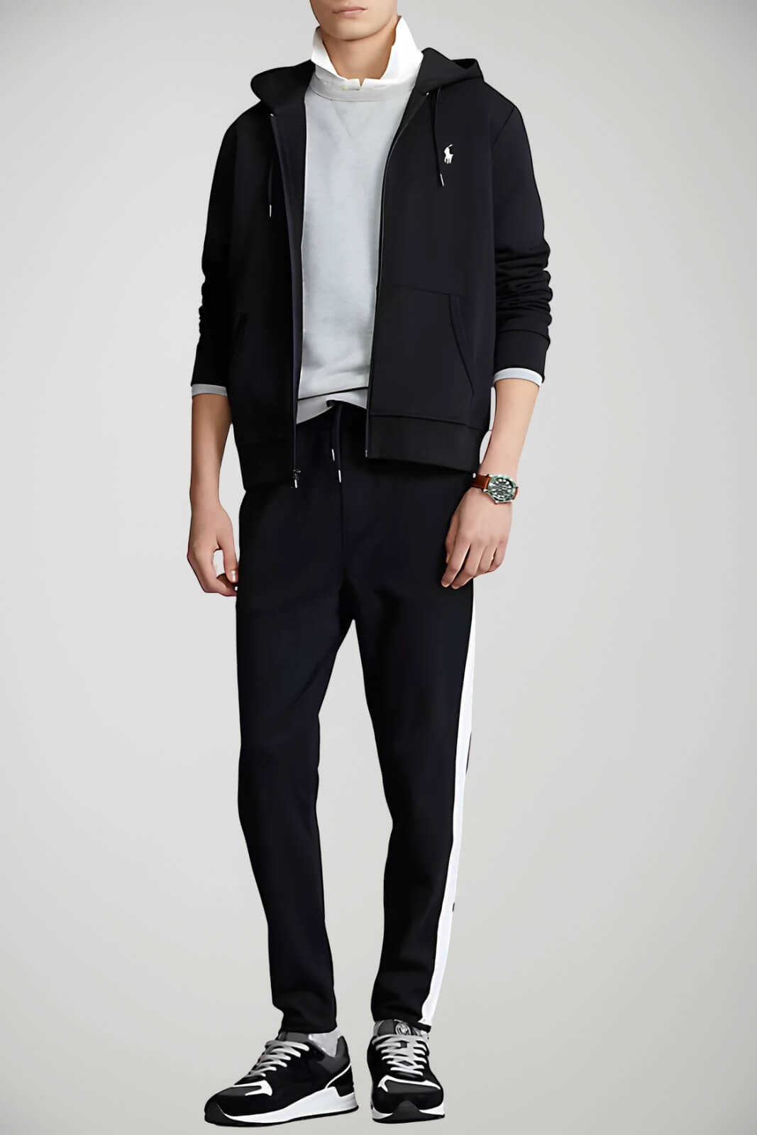 Felpa da uomo Polo Ralph Lauren con cappuccio e zip outfit