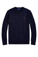Maglia da uomo Polo Ralph Lauren in cotone a girocollo con logo fronte