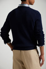 Maglia da uomo Polo Ralph Lauren in cotone a girocollo con logo retro