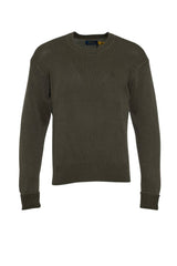 Maglia da uomo in cotone a girocollo con logo Polo Ralph Lauren fronte