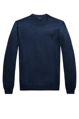 Maglione da uomo Polo Ralph Lauren a girocollo in lana fronte