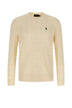 Maglione uomo Polo Ralph Lauren a trecce in lana e cashmere con logo fronte