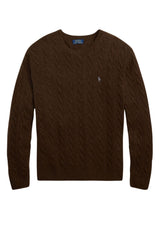 Maglione da uomo Polo Ralph Lauren a trecce in lana e cashmere fronte