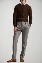 Maglione da uomo Polo Ralph Lauren a trecce in lana e cashmere outfit
