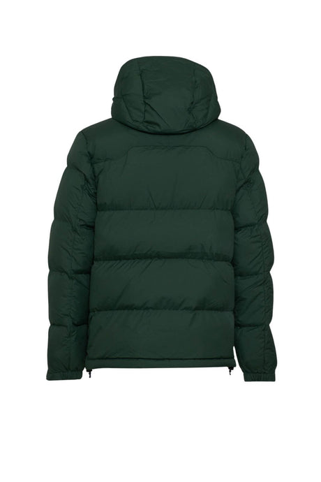 Piumino da uomo con cappuccio e logo retro