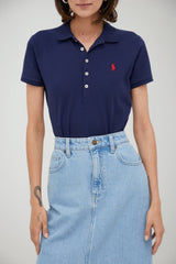 Polo da donna Polo Ralph Lauren in pique  a maniche corte con logo
