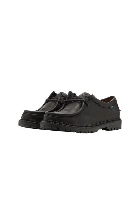 Scarpe da uomo Polo Ralph Lauren in pelle con stringhe e fondo carrarmato fronte