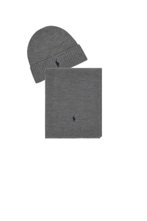 Polo Ralph Lauren Box Sciarpa e Cappello / Grigio