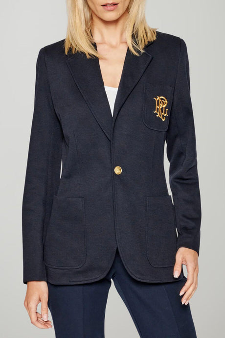 Giacca da donna monopetto con monogram Polo Ralph Lauren fronte 1