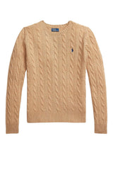 Maglione da donna Polo Ralph Lauren in misto lana e cashmere a trecce fronte