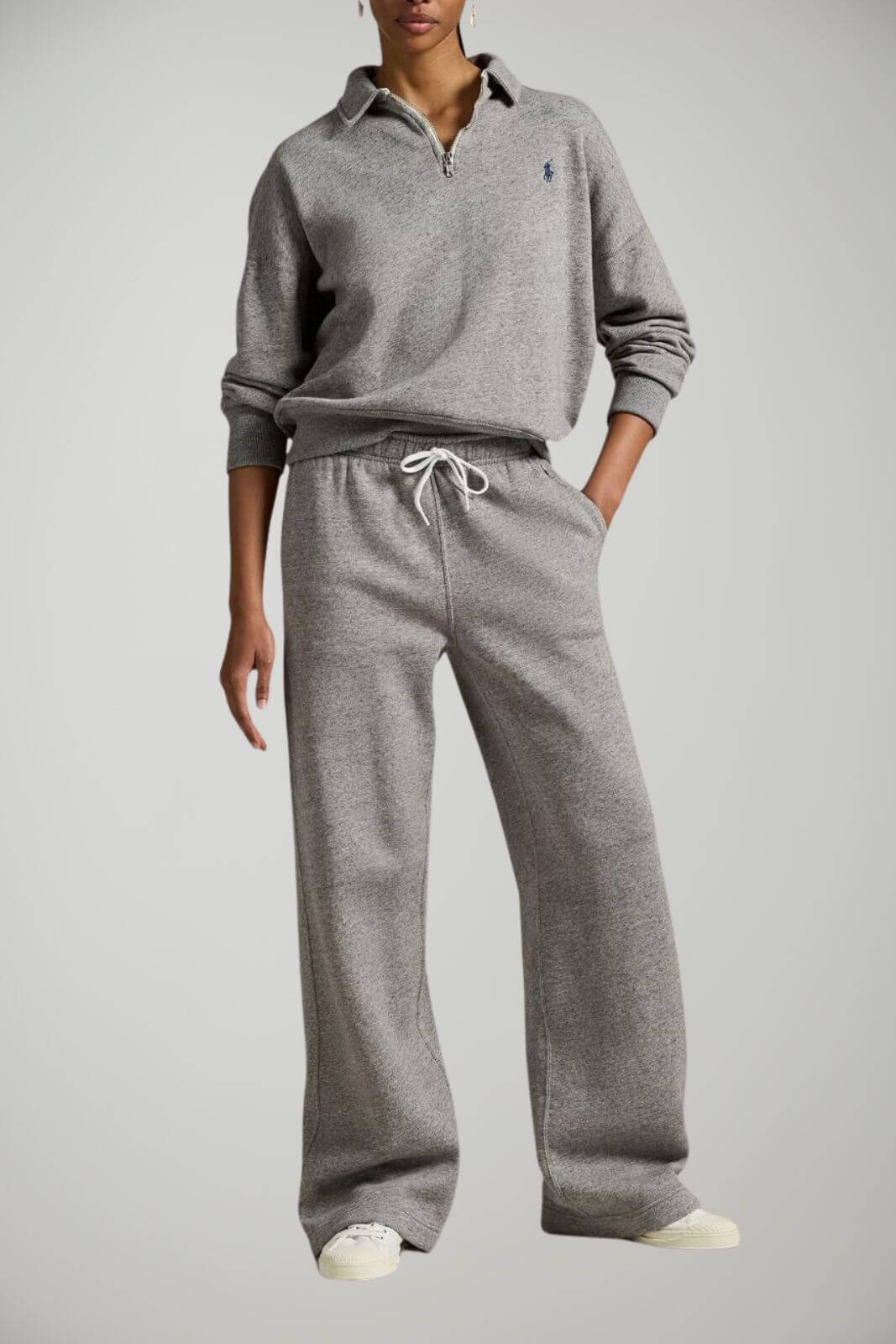 Pantaloni da donna Polo Ralph Lauren in felpa con coulisse e logo outfit