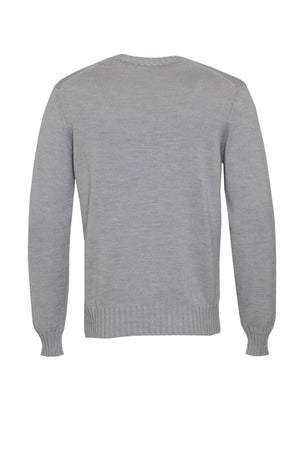 Maglia Privati in lana rasata a tinta unita e girocollo retro