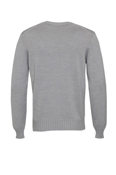 Maglia Privati in lana rasata a tinta unita e girocollo retro