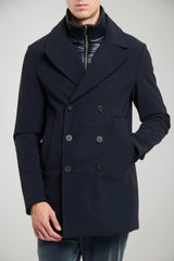 Cappotto da uomo RRD a doppiopetto fronte 1