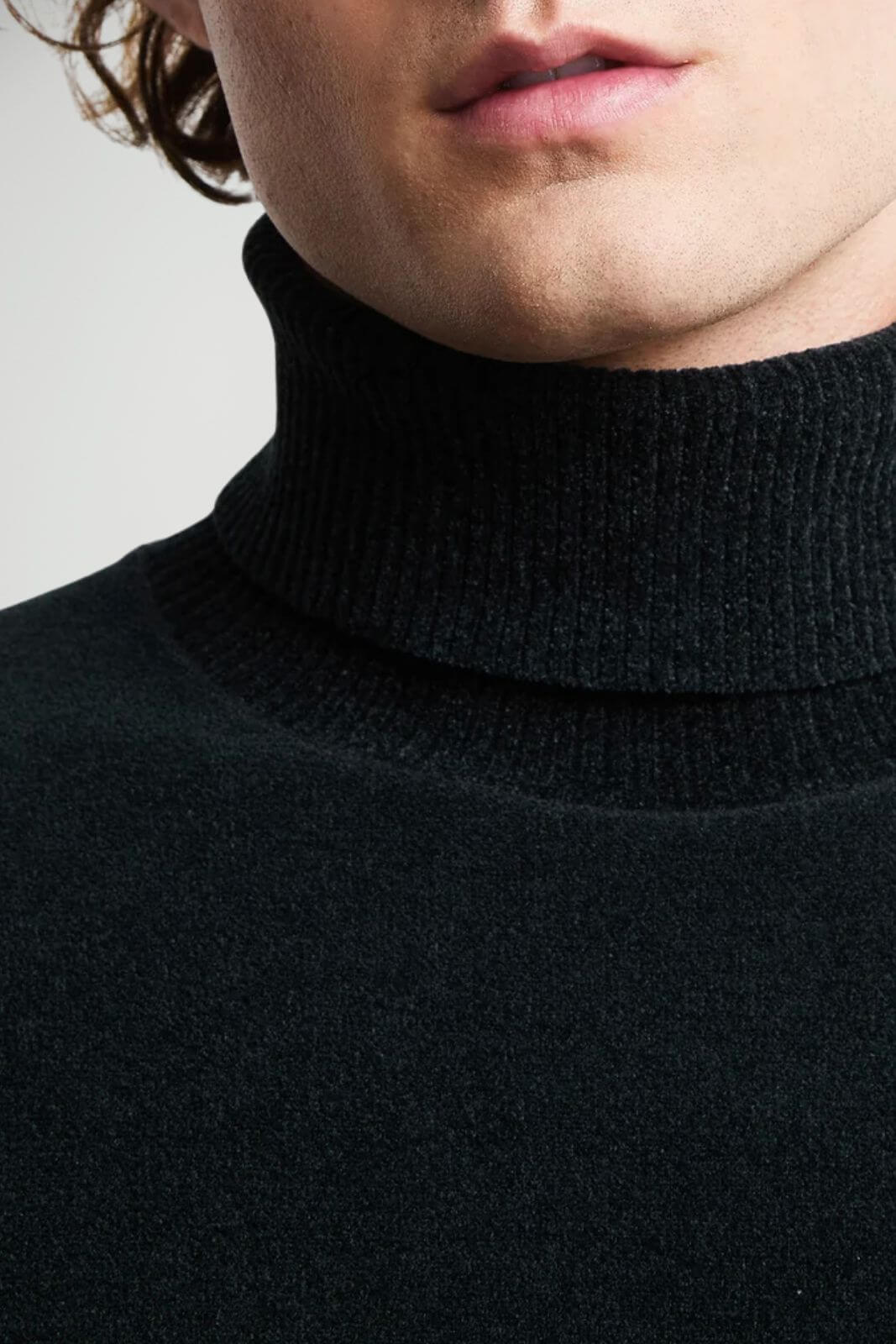 RRD Dolcevita Uomo Velvet Turtleneck Knit / Nero