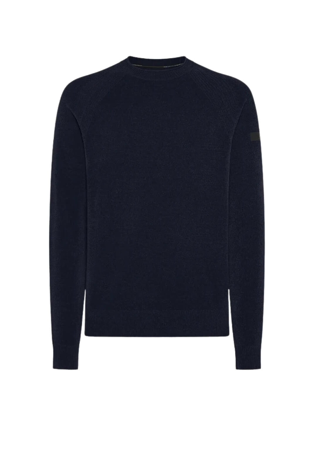 Maglione da uomo RRD in velluto a girocollo fronte blu navy