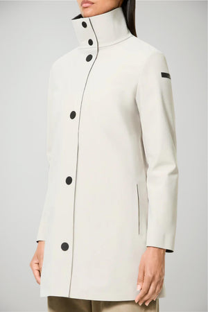 Parka da donna RRD in tessuto tecnico con logo al braccio fronte 1
