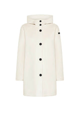 Parka da donna RRD in velluto con cappuccio e logo al braccio fronte