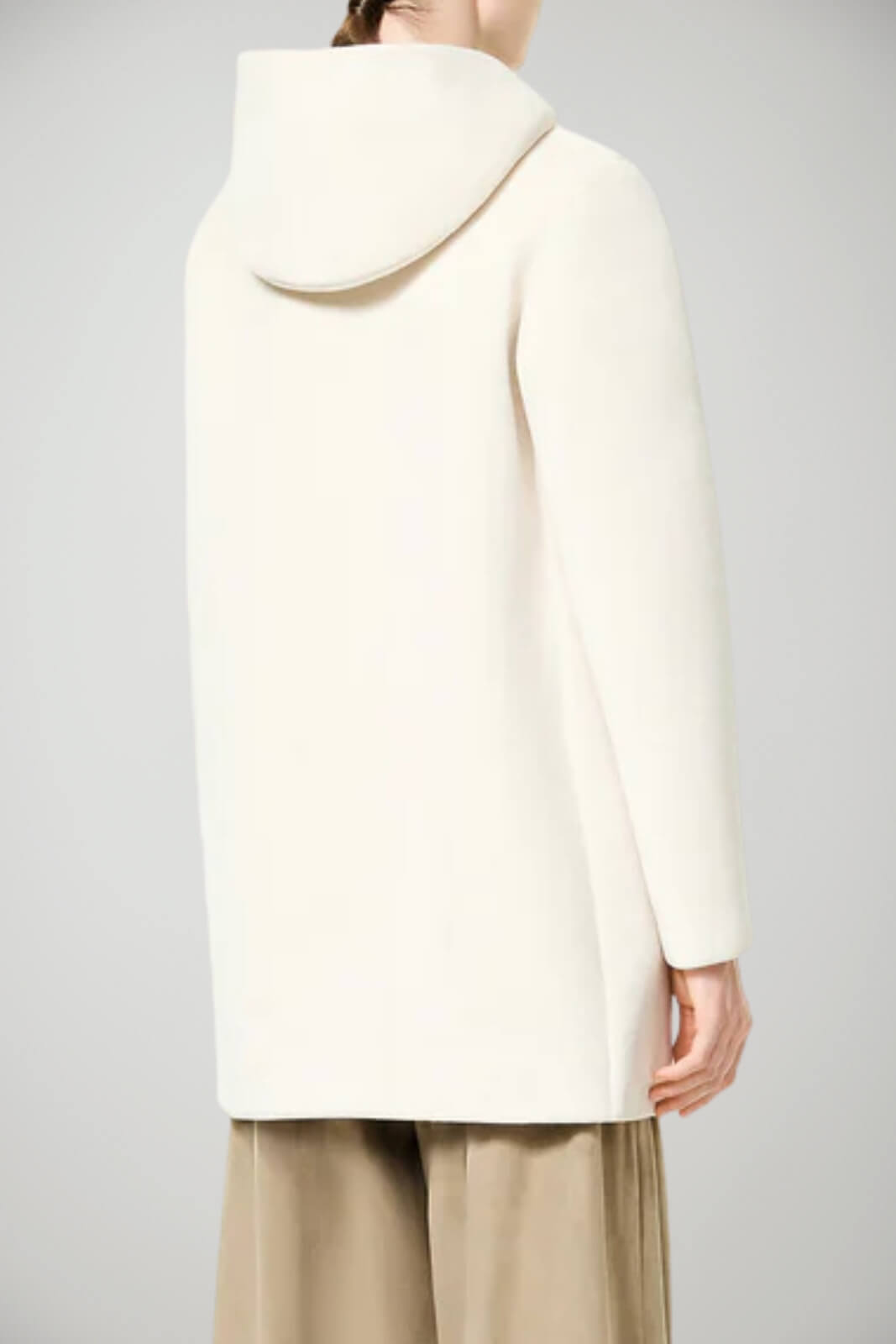 Parka da donna RRD in velluto con cappuccio e logo al braccio retro