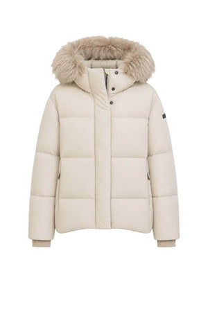 RRD Piumino Donna Fly Tubic 18 Hood Fur / Avorio