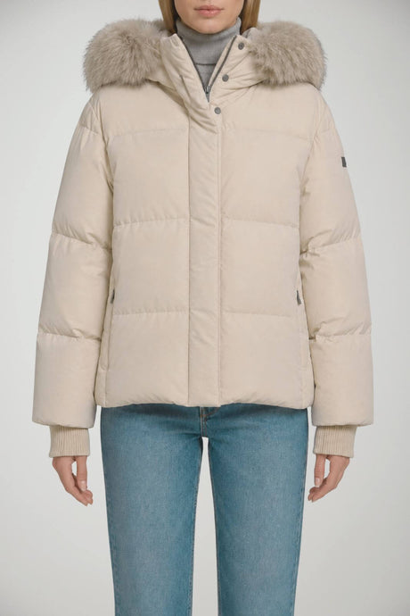RRD Piumino Donna Fly Tubic 18 Hood Fur / Avorio