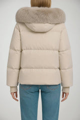 RRD Piumino Donna Fly Tubic 18 Hood Fur / Avorio