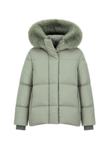 RRD Piumino Donna Fly Tubic 18 Hood Fur / Salvia