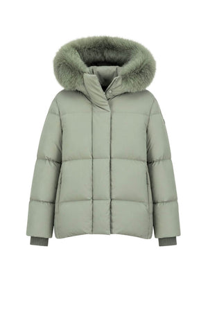 RRD Piumino Donna Fly Tubic 18 Hood Fur / Salvia