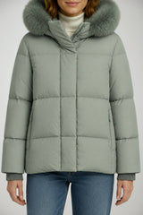 RRD Piumino Donna Fly Tubic 18 Hood Fur / Salvia