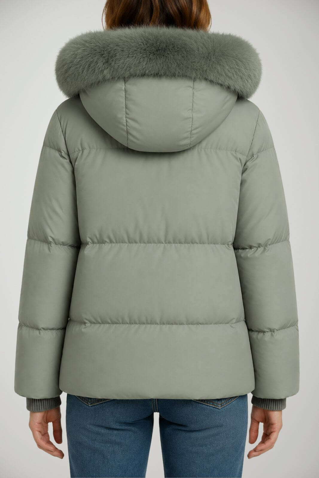 RRD Piumino Donna Fly Tubic 18 Hood Fur / Salvia