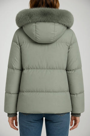 RRD Piumino Donna Fly Tubic 18 Hood Fur / Salvia