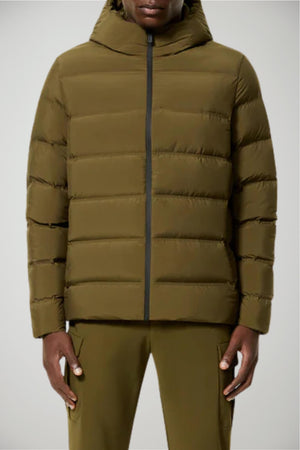 Piumino da uomo RRD con cappuccio e zip fronte 1