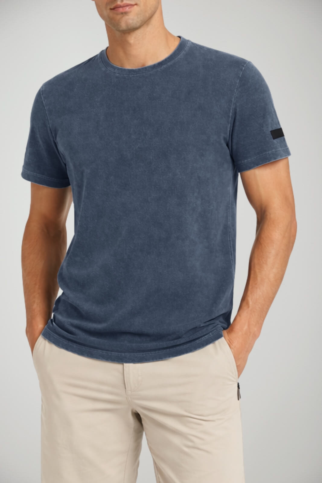 T-shirt da uomo RRD in piquet tecnico a maniche corte