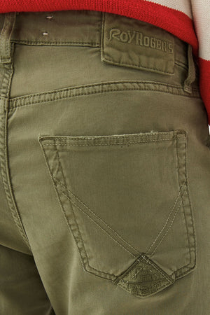 Roy Roger's Men's Trousers 517 PLAIN DRILL STRETCH CROW