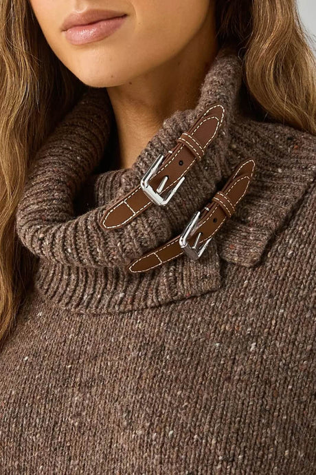 Ralph Lauren Dolcevita Donna Melange con Cinturini al Collo