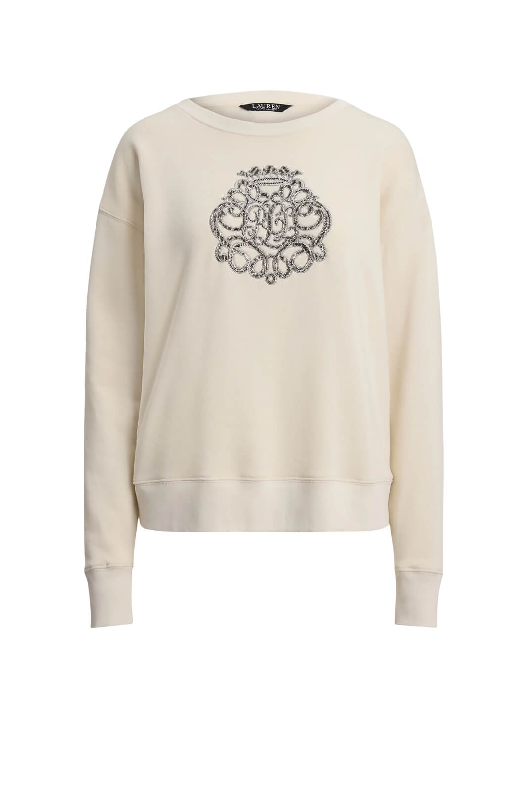 Ralph Lauren Felpa Donna con Maxi Decorazione Centrale