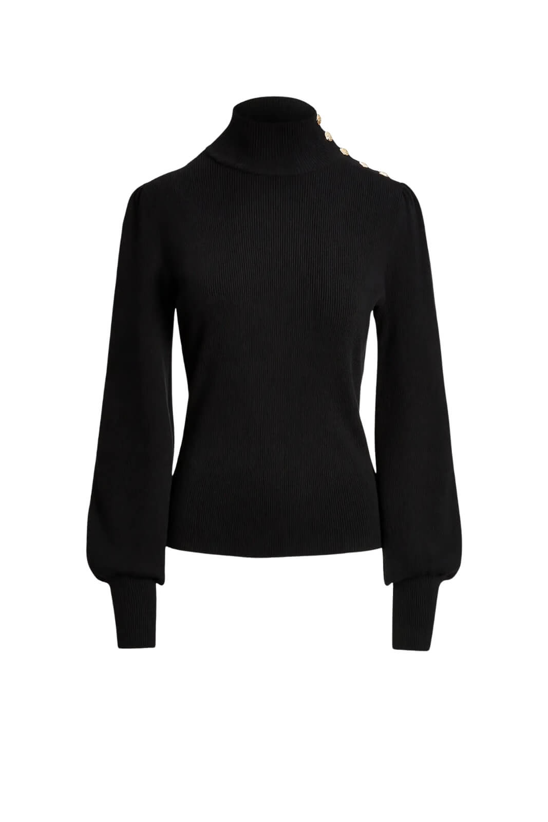 Ralph Lauren Maglia Donna a Costine con Bottoni a Contrasto