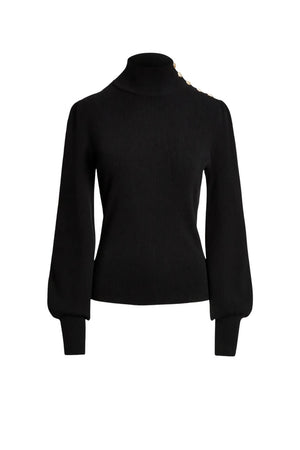 Ralph Lauren Maglia Donna a Costine con Bottoni a Contrasto