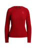 Ralph Lauren Maglia Donna a Costine con Bottoni Laterali al Collo