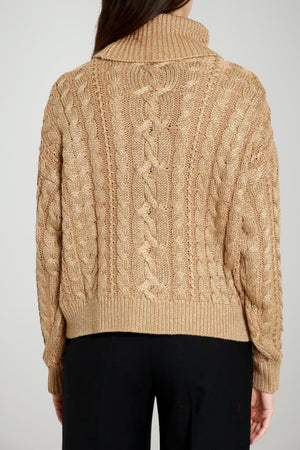 Ralph Lauren Maglia Donna Dolcevita Trecce in Lurex