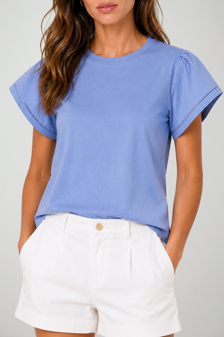 Ralph Lauren T-shirt Donna con Maniche ad Aletta