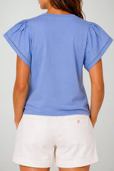 Ralph Lauren T-shirt Donna con Maniche ad Aletta