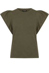 Ralph Lauren T-shirt Donna con Maniche ad Aletta