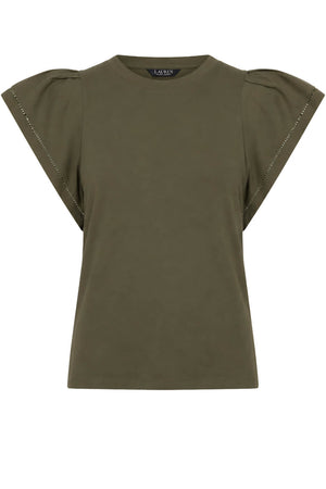 Ralph Lauren T-shirt Donna con Maniche ad Aletta