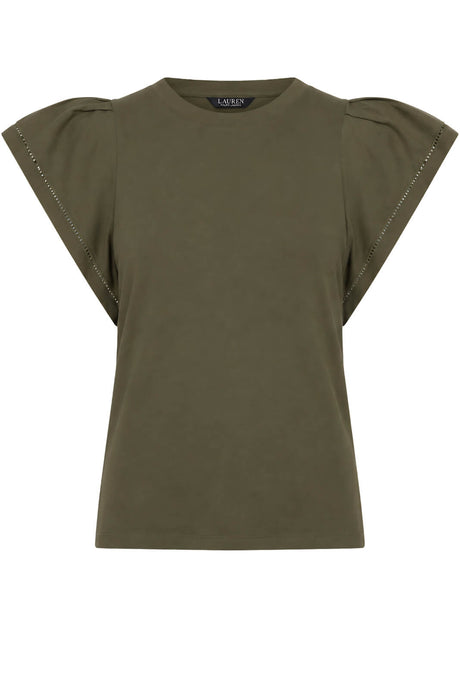 Ralph Lauren T-shirt Donna con Maniche ad Aletta