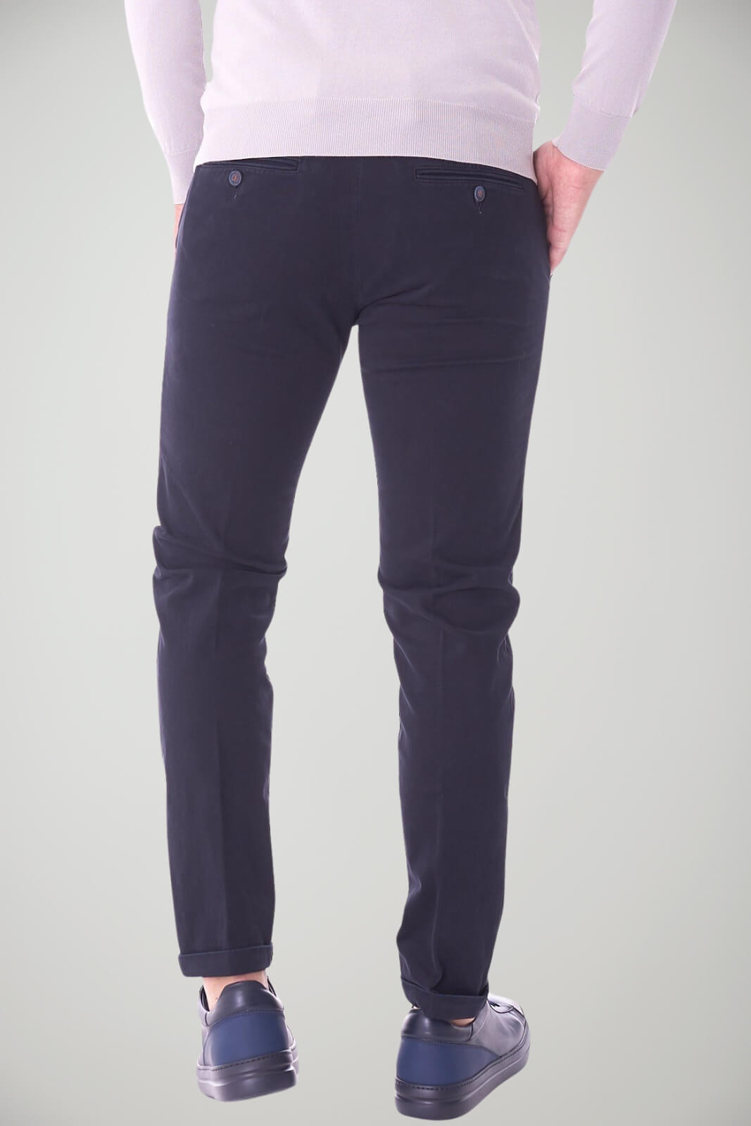 Pantaloni chino da uomo Re Hash in gabardina retro