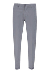 Pantaloni chino da uomo Re Hash in gabardina fronte grigio