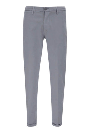 Pantaloni chino da uomo Re Hash in gabardina fronte grigio