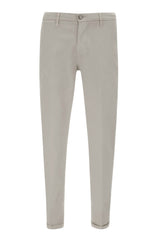 Pantaloni chino da uomo Re Hash in gabardina fronte tortora